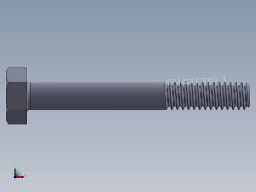 UNC 六角螺栓-Hex Bolt 0.250-20 x 2.000.SLDPRT前视缩略图