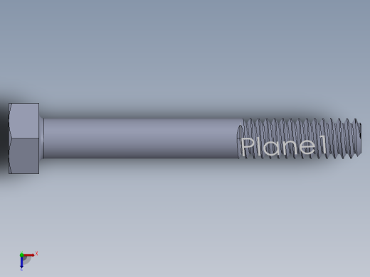 UNC 六角螺栓-Hex Bolt 0.250-20 x 2.000.SLDPRT俯视缩略图