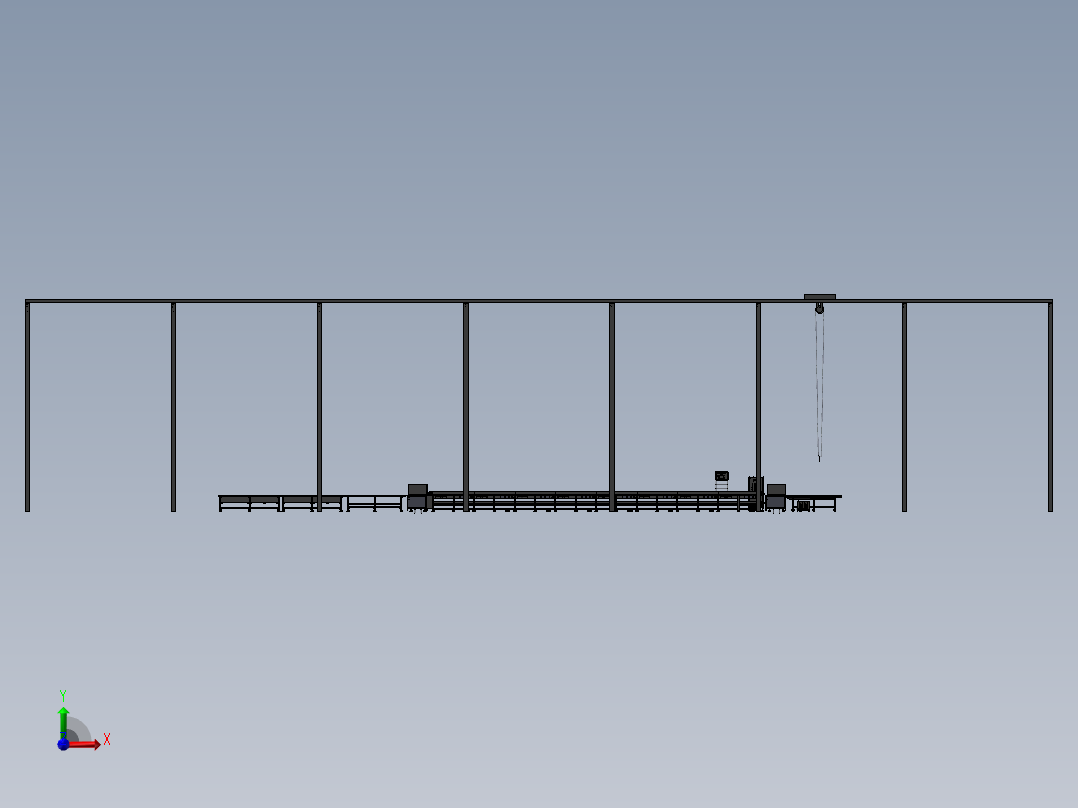 流水作业前视图