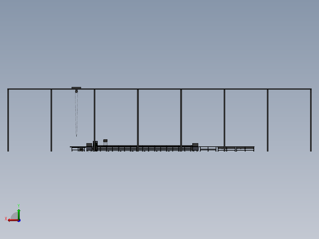 流水作业后视图