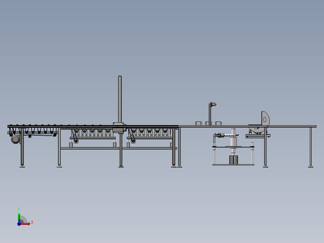 基于PLC控制的直列式加工自动线设计前视图