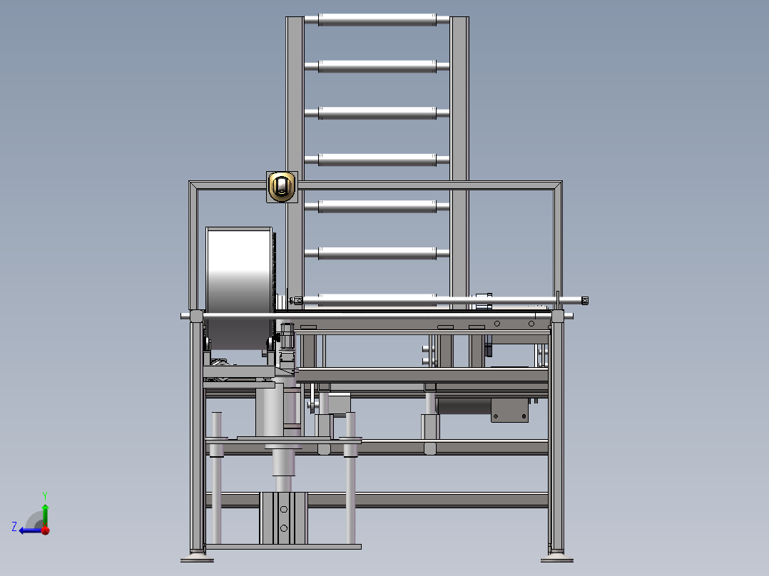 基于PLC控制的直列式加工自动线设计右视图