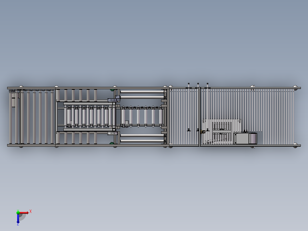 基于PLC控制的直列式加工自动线设计俯视图