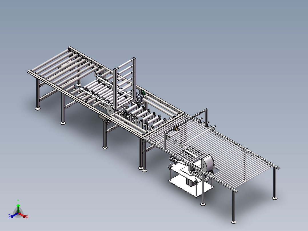 基于PLC控制的直列式加工自动线设计正等轴测图