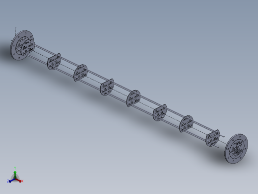 管壳式换热器。直径8英寸，6个通道