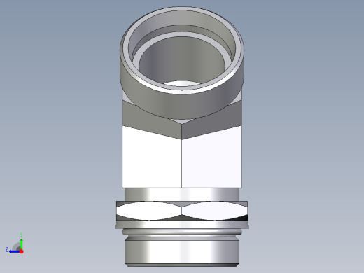 卡套式工业通用硬管接头EO_Adjustable_locknut_45_deg_elbow_VEE42LMOROMDCF右视缩略图