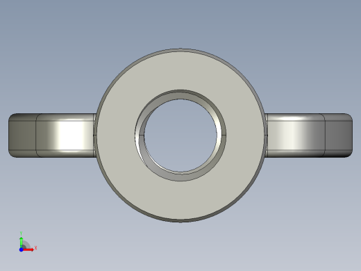 蝶形螺母-WING NUT M8 x 1.25mm Thread.STEP前视缩略图