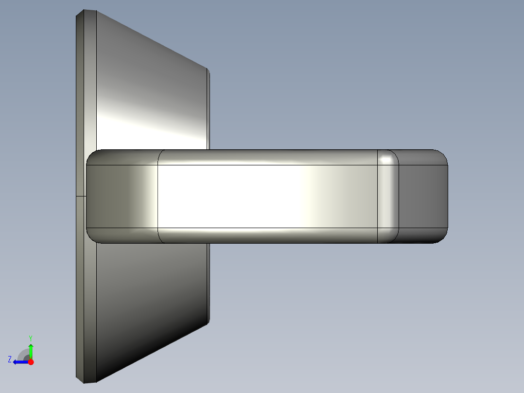 蝶形螺母-WING NUT M8 x 1.25mm Thread.STEP右视图