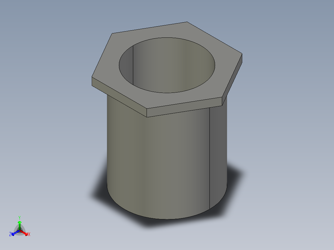船舶管路系统SeaCor_ReducerBushing_SxSPIG_37J137101_0.75in x 0.5in主视图