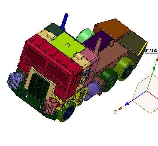 大卡车擎天柱机器人玩具