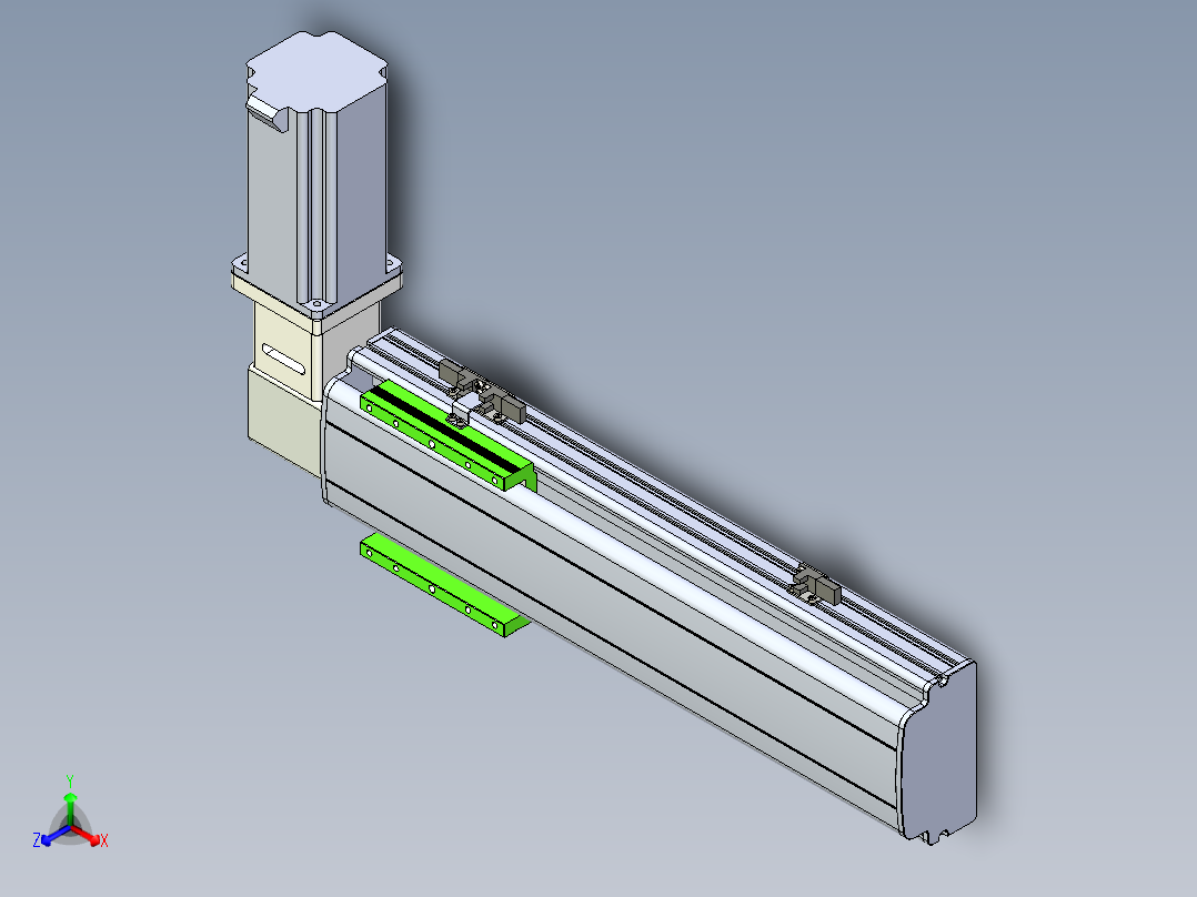 同步带滑台-半封闭B13-L90-S300-R-Z86-D3主视图