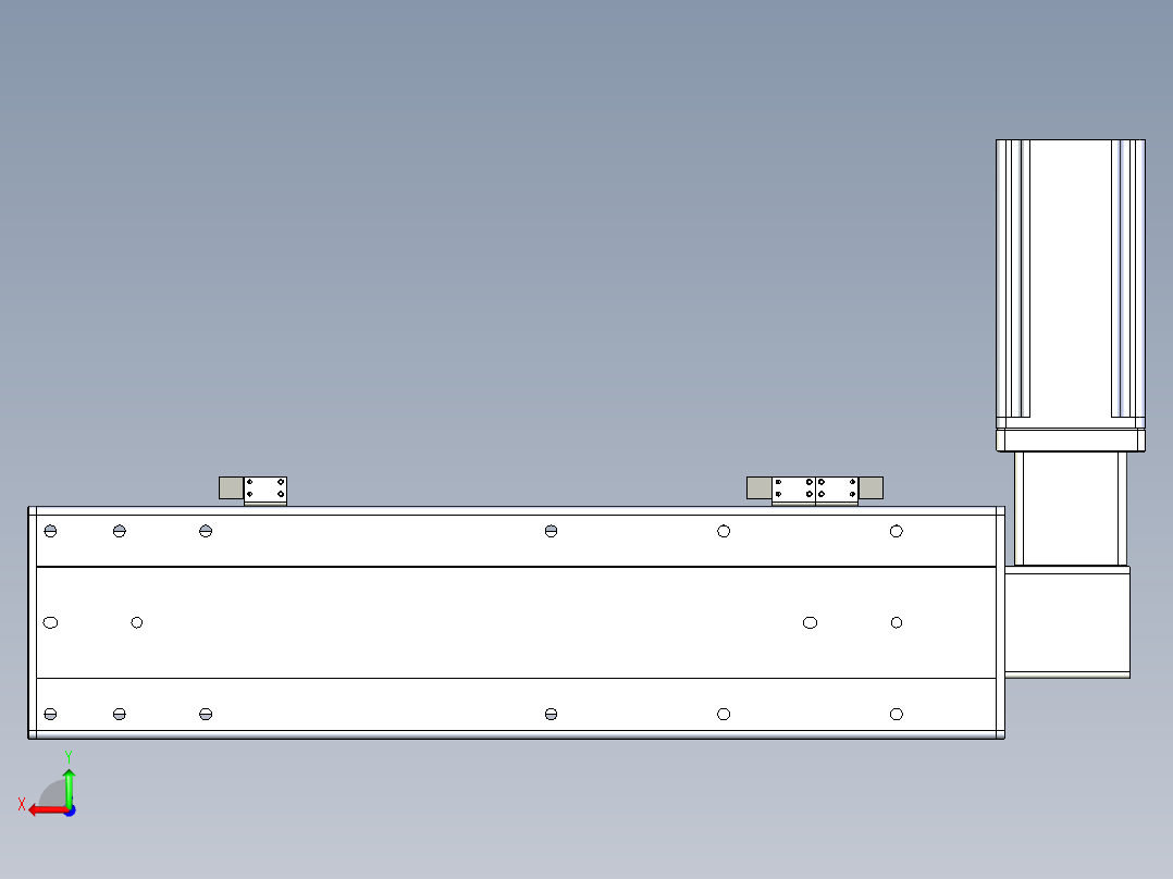 同步带滑台-半封闭B13-L90-S300-R-Z86-D3后视图