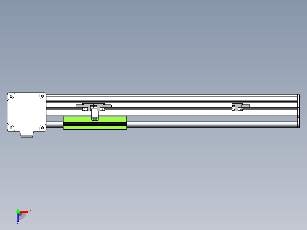 同步带滑台-半封闭B13-L90-S300-R-Z86-D3俯视图