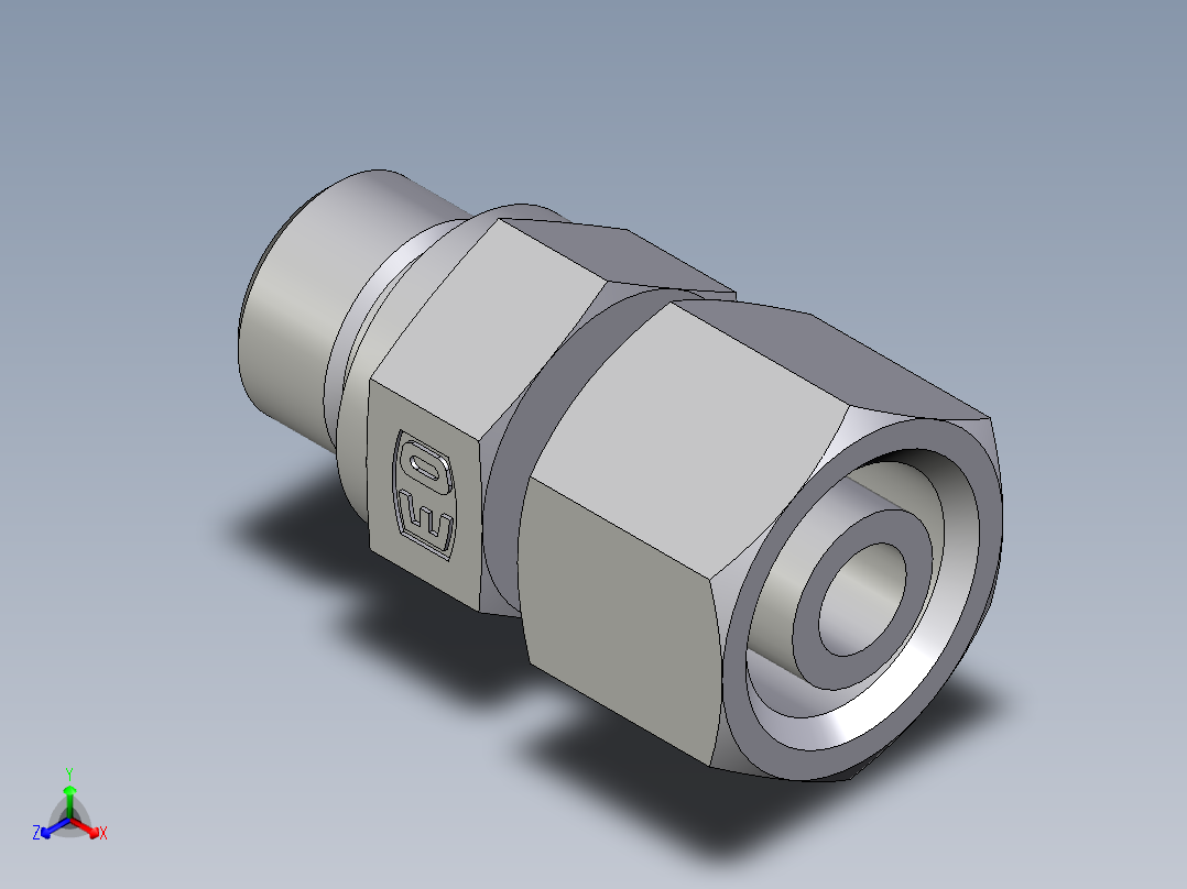 卡套式工业通用硬管接头EO_Standpipe_connector_EVGE12SREDCF主视图