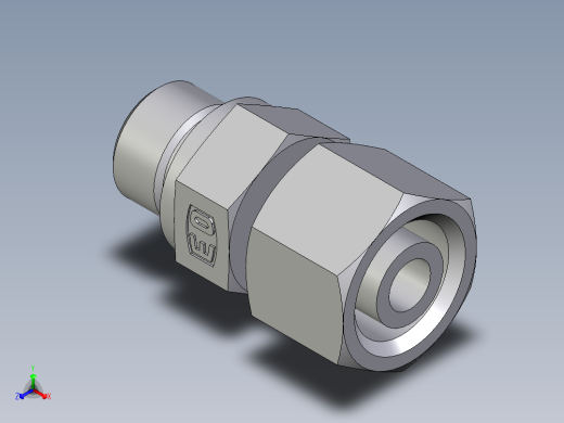卡套式工业通用硬管接头EO_Standpipe_connector_EVGE12SREDCF正等轴测缩略图