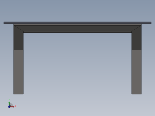 花园桌、工作桌、书桌前视缩略图
