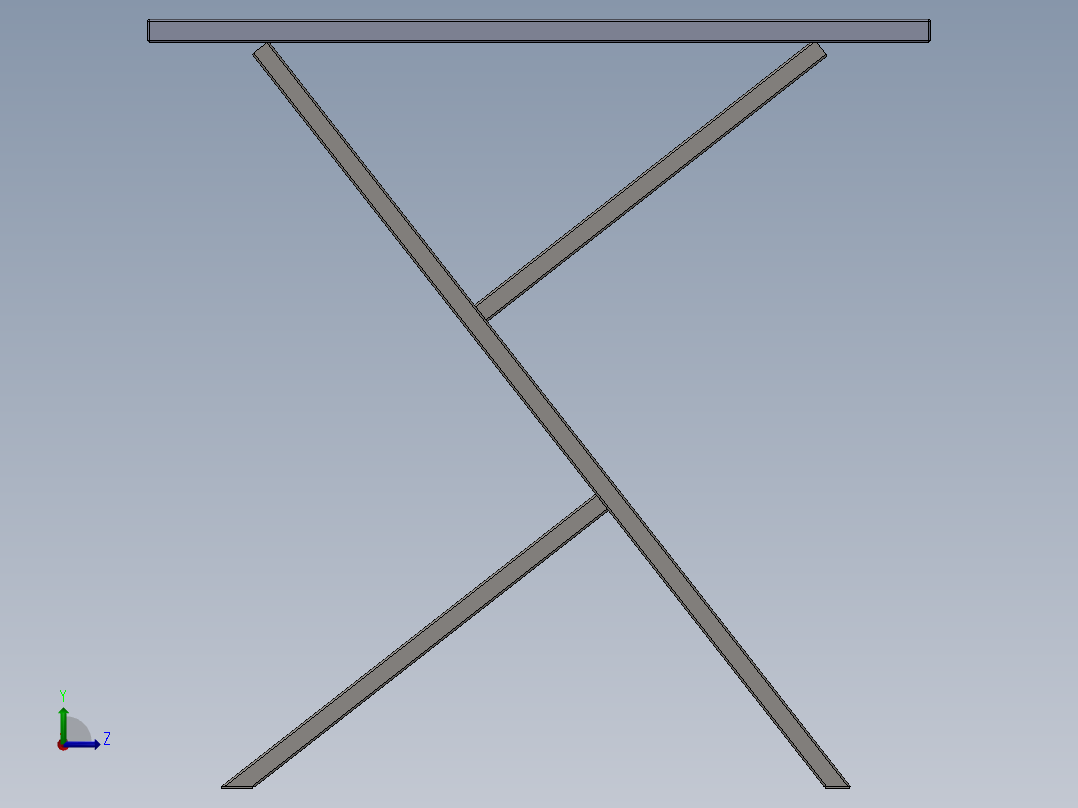 花园桌、工作桌、书桌左视图