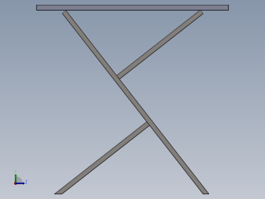 花园桌、工作桌、书桌左视缩略图