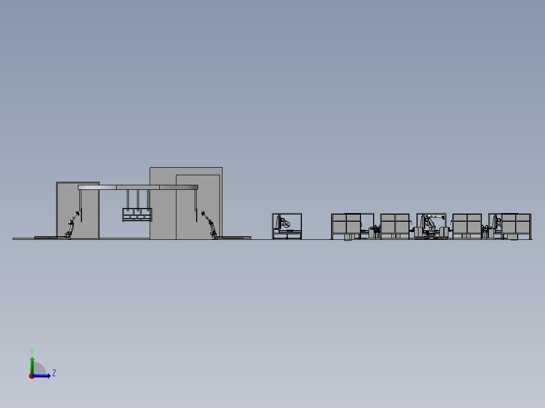 下料、焊接、喷漆 车间布局左视图