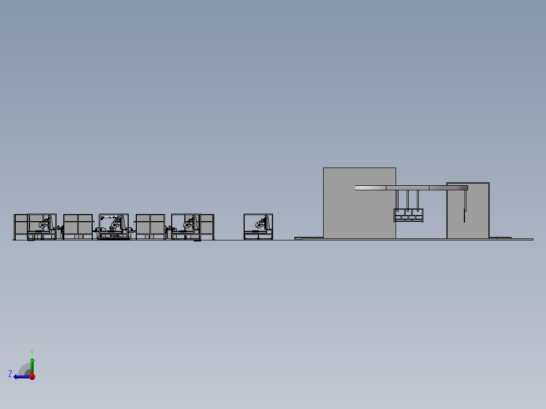 下料、焊接、喷漆 车间布局右视图