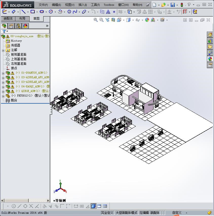 下料、焊接、喷漆 车间布局