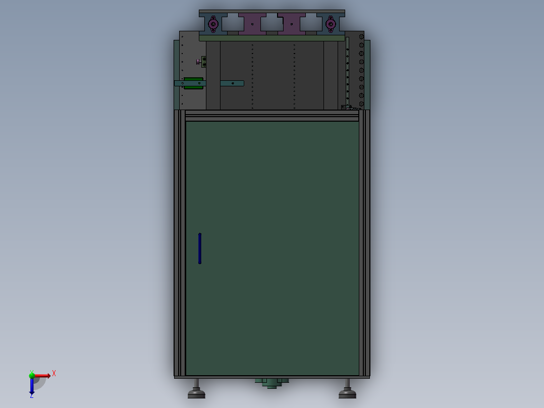 PCB板叠板机3D图纸 H804俯视图