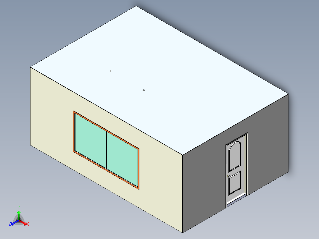 现代化办公空间正等轴测图