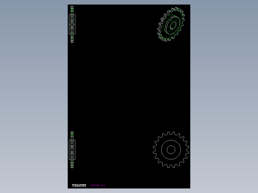 鏈輪惰輪SIS-2D多系列多零件图纸模型