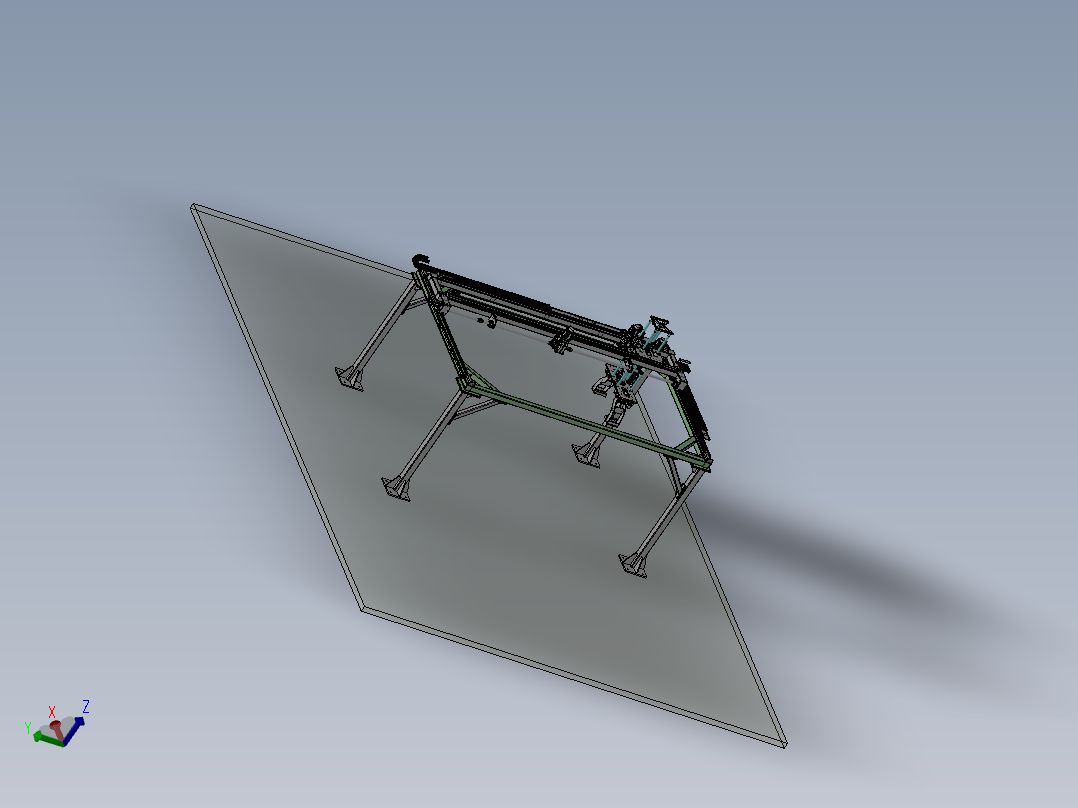 大型抓取桁架可调节间距sw22可编辑