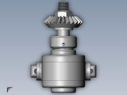 齿轮泵（sw11+爆炸图）俯视缩略图