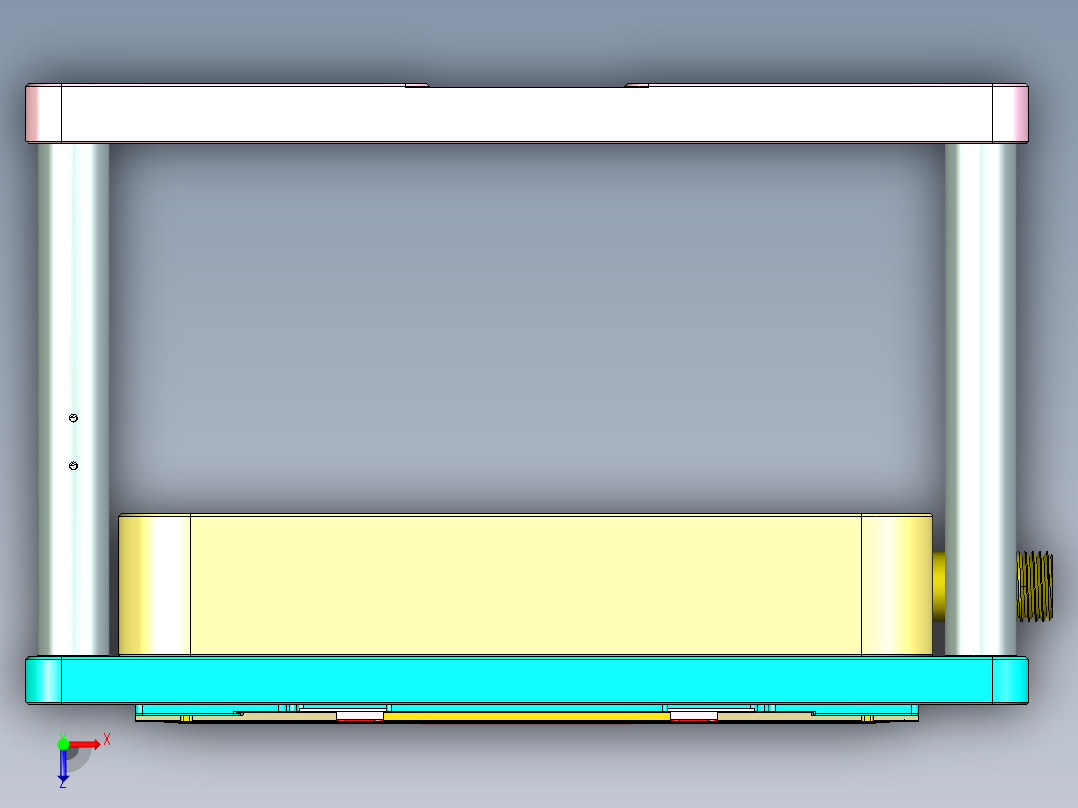 铝制电脑A壳铣外观面工装治具模型俯视图