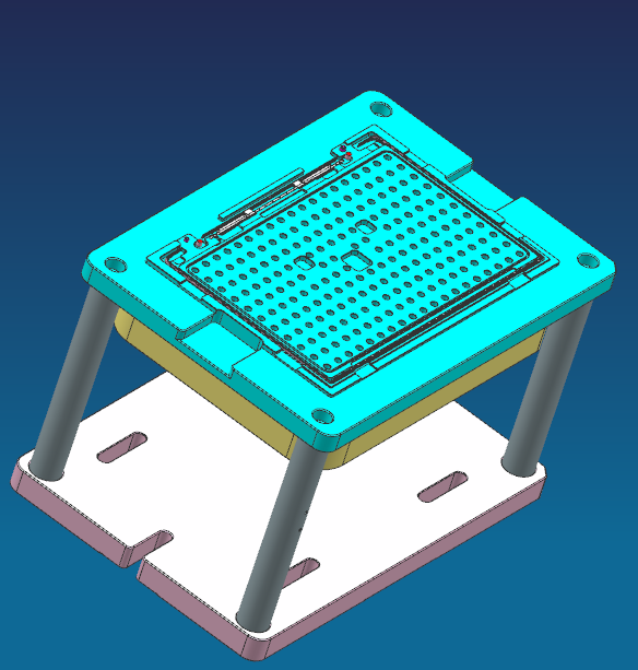 铝制电脑A壳铣外观面工装治具模型