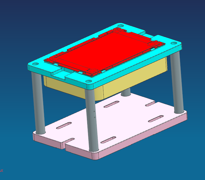 铝制电脑A壳铣外观面工装治具模型