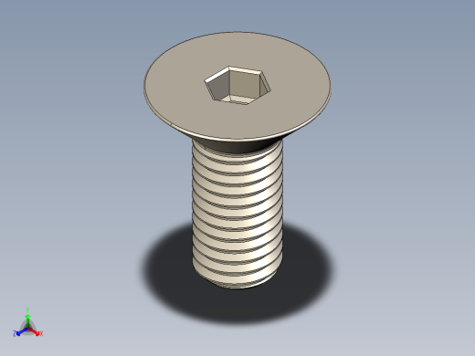 Screw_ISO_10642_M10x25_A2.STEP正等轴测缩略图