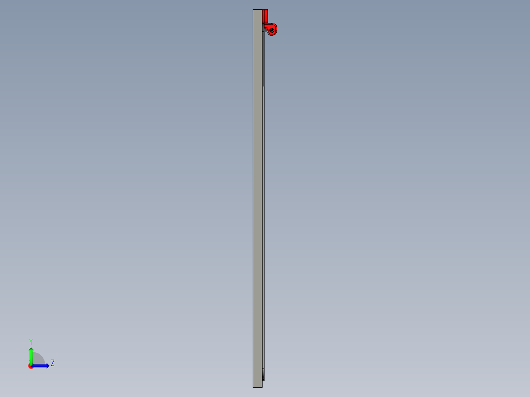 电脑A面金属外壳铣HINGE转轴UG程序模型左视图