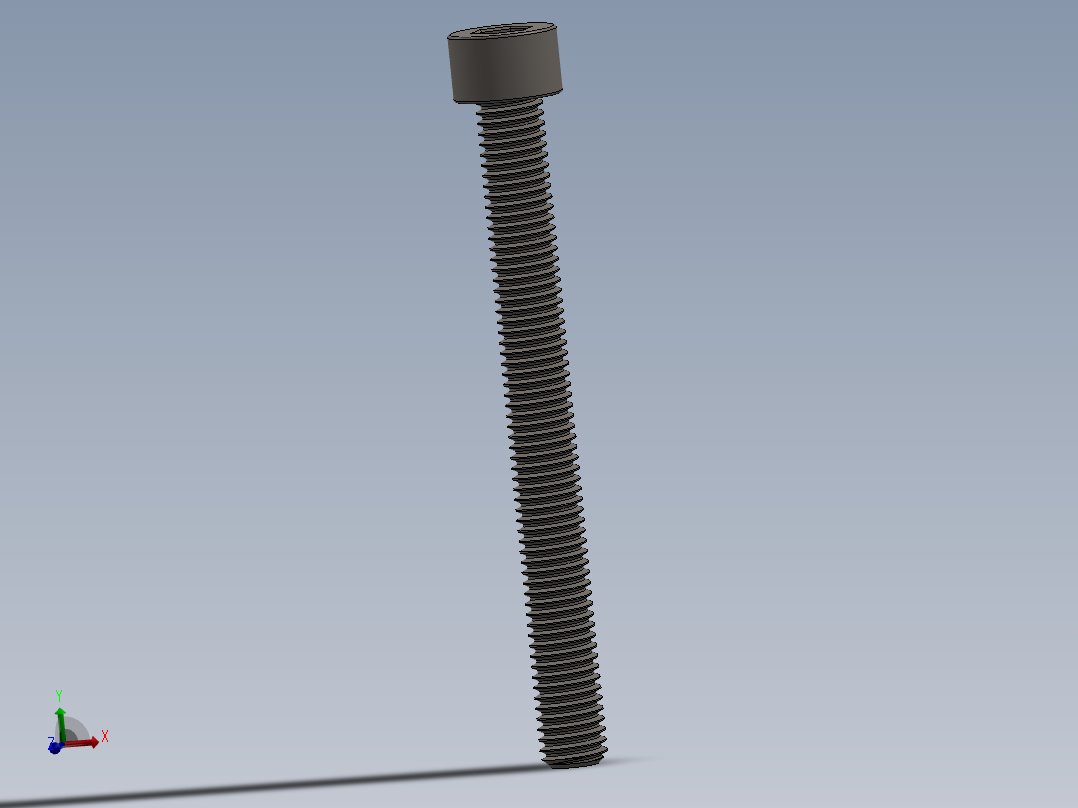 Screw_DIN_912_M8x80F_A2.SLDPRT公制内六角螺钉主视图