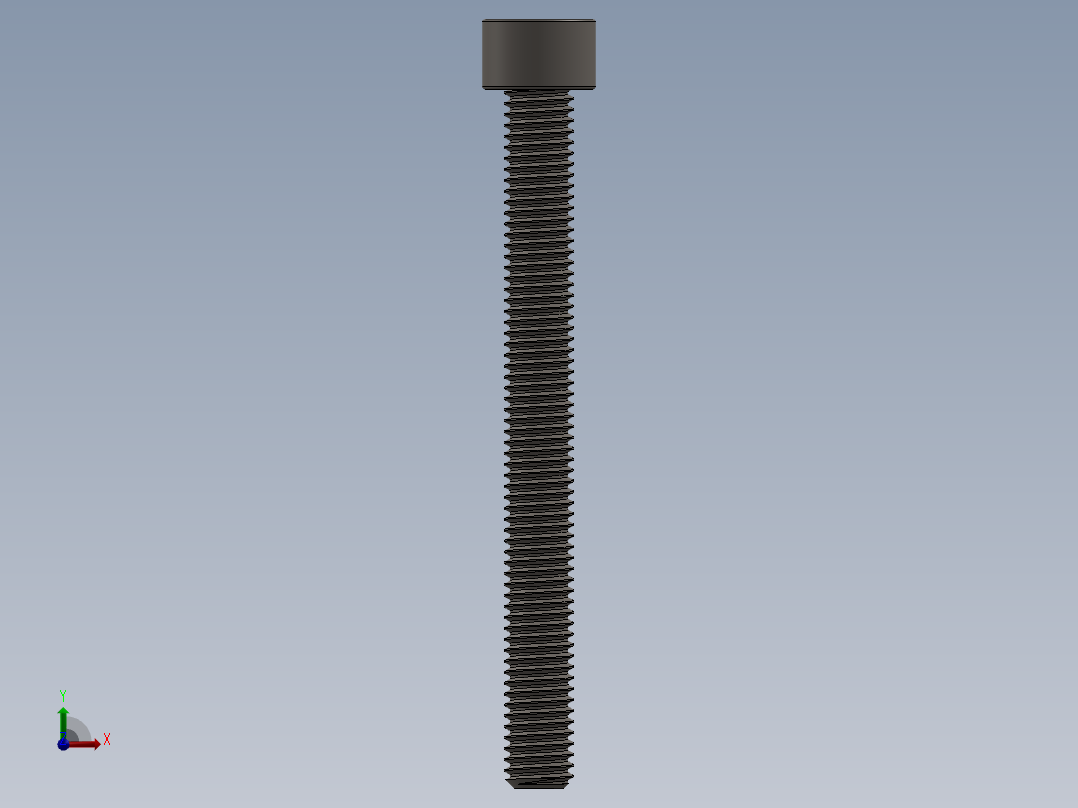 Screw_DIN_912_M8x80F_A2.SLDPRT公制内六角螺钉前视图