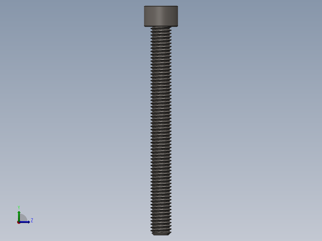 Screw_DIN_912_M8x80F_A2.SLDPRT公制内六角螺钉左视图