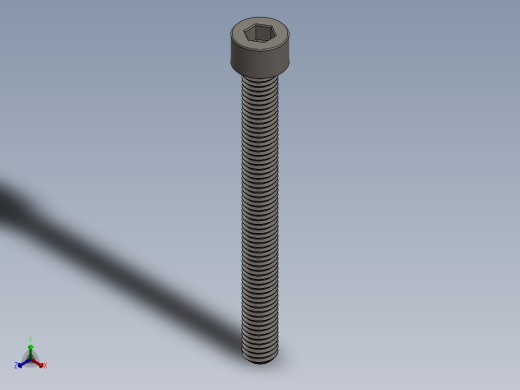 Screw_DIN_912_M8x80F_A2.SLDPRT公制内六角螺钉正等轴测缩略图