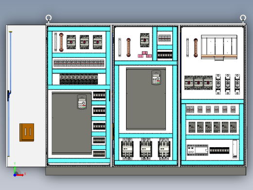 控制柜组装刀开关变频器前视缩略图