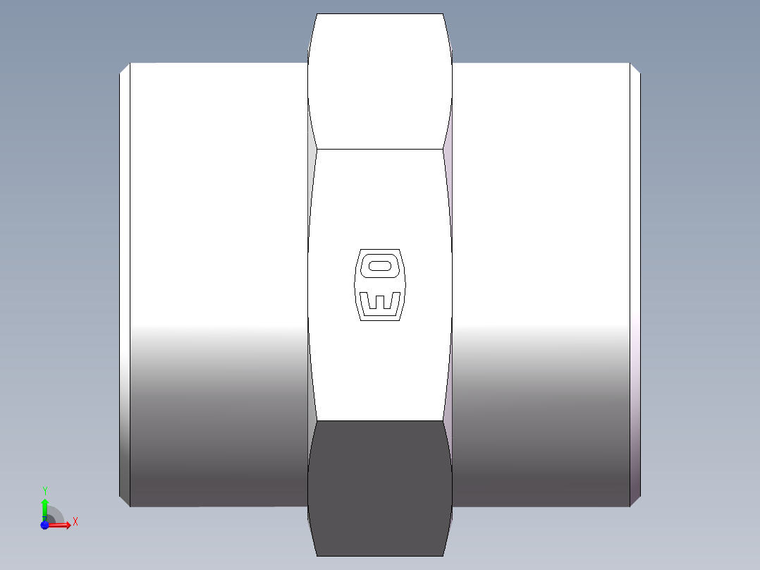 直通接头-G、1D-52前视图