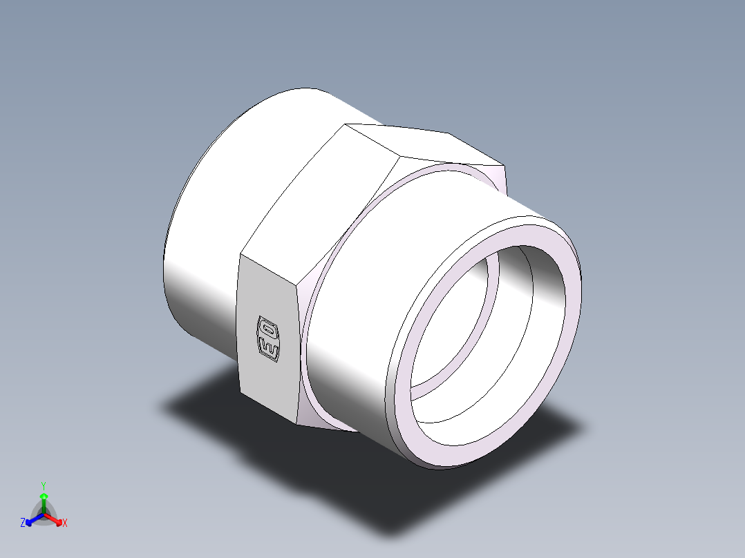 直通接头-G、1D-52正等轴测图