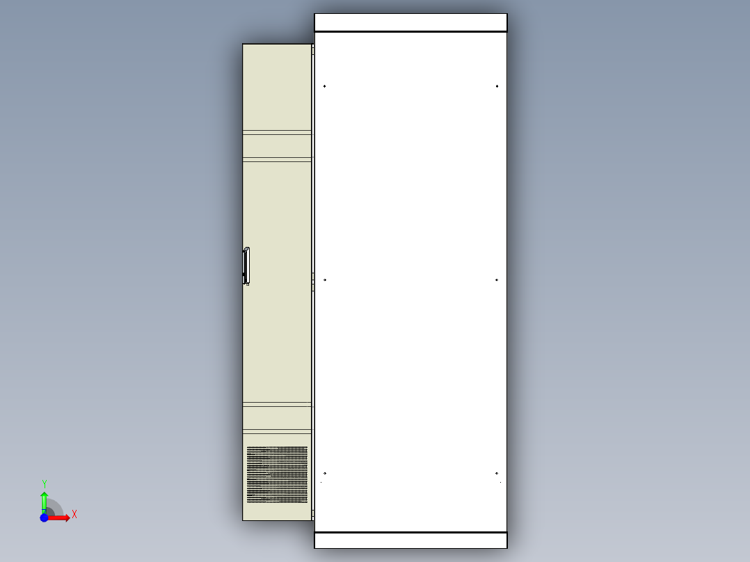 非标焊接机柜前视图