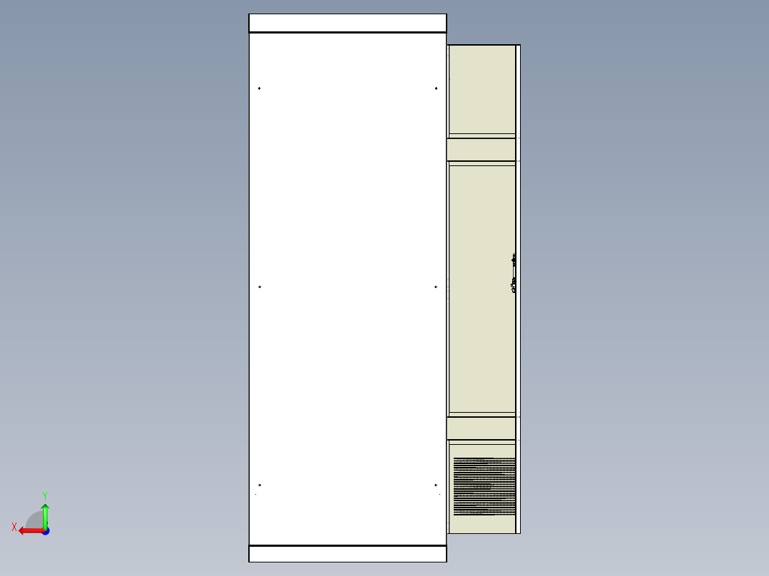 非标焊接机柜后视图