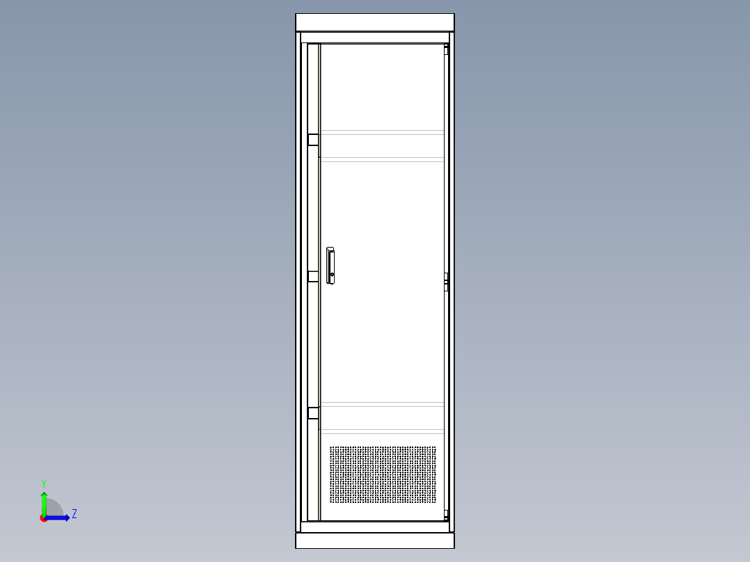非标焊接机柜左视图