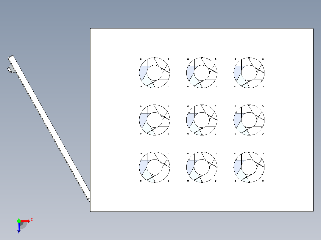 非标焊接机柜俯视图