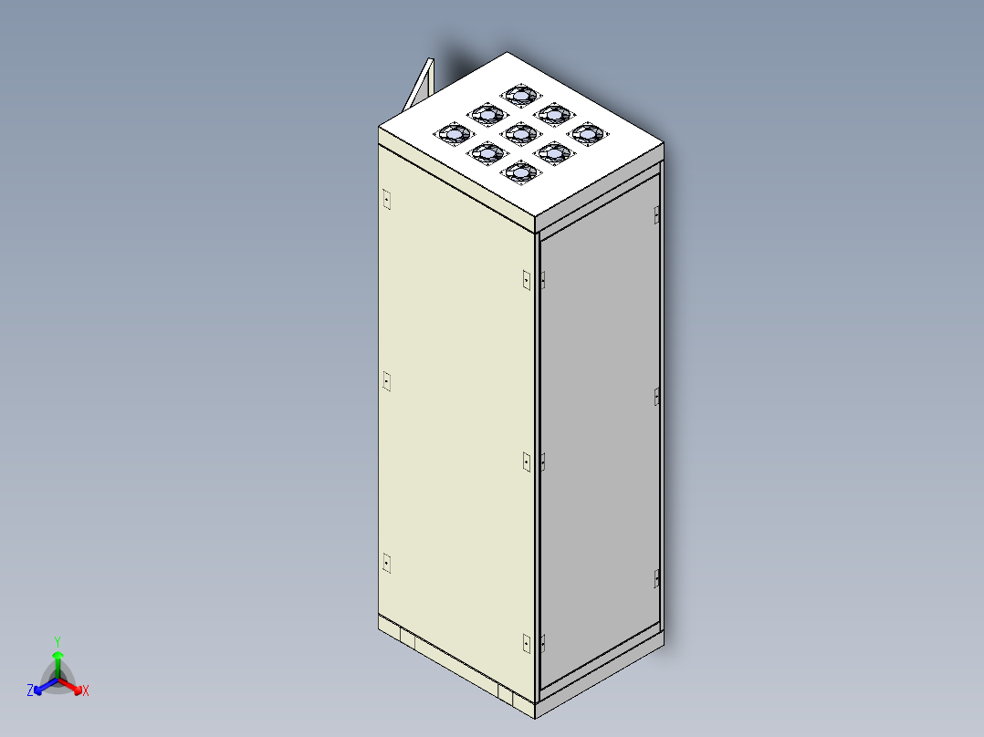 非标焊接机柜正等轴测图