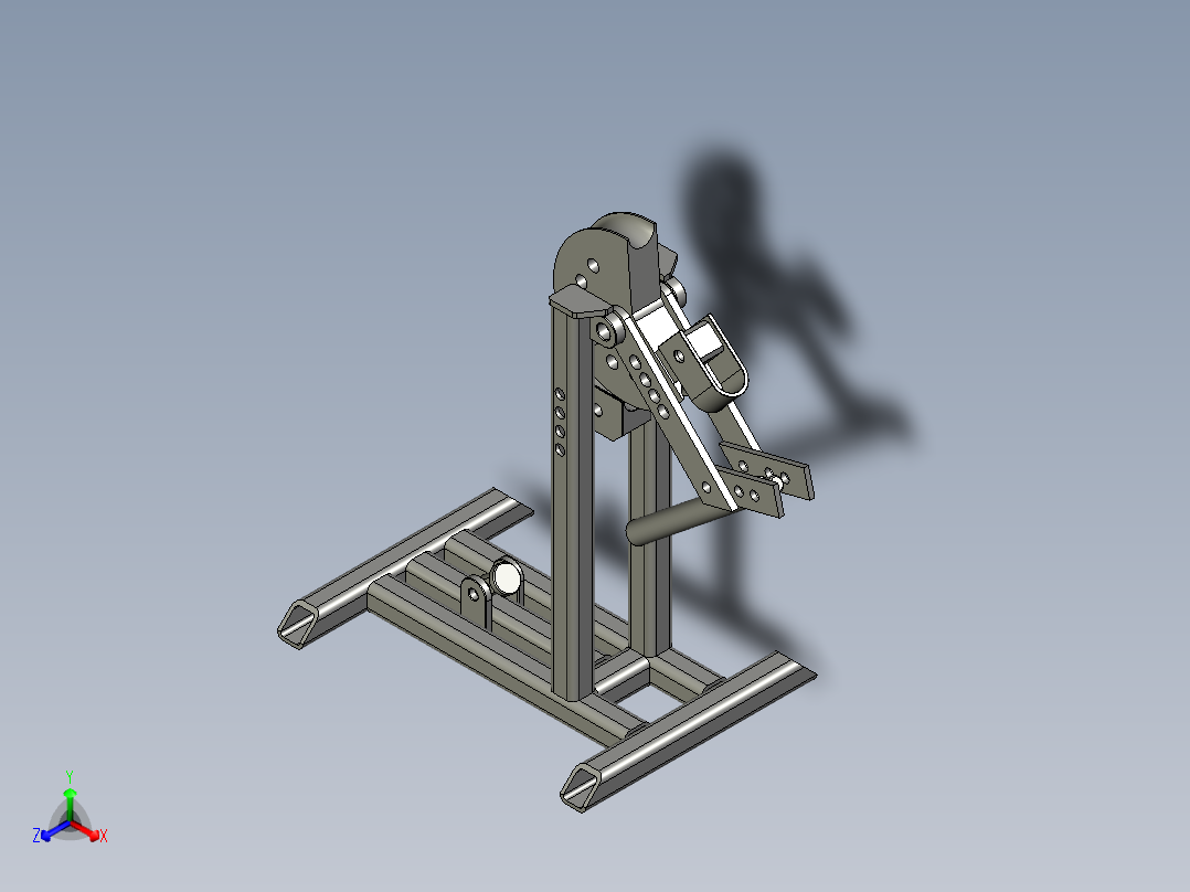 B3004062-立式管材弯曲机正等轴测图