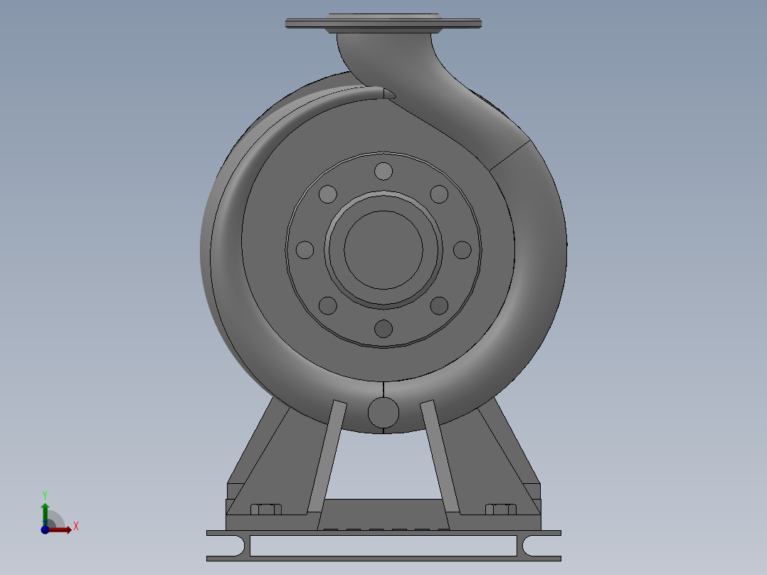 ISW╱IHW系列管道离心泵[ISW80-200(I)]前视图