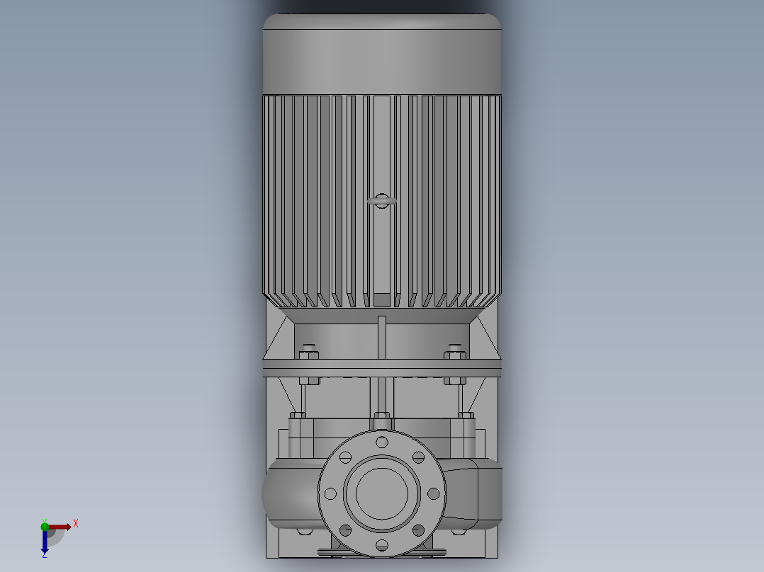 ISW╱IHW系列管道离心泵[ISW80-200(I)]俯视图